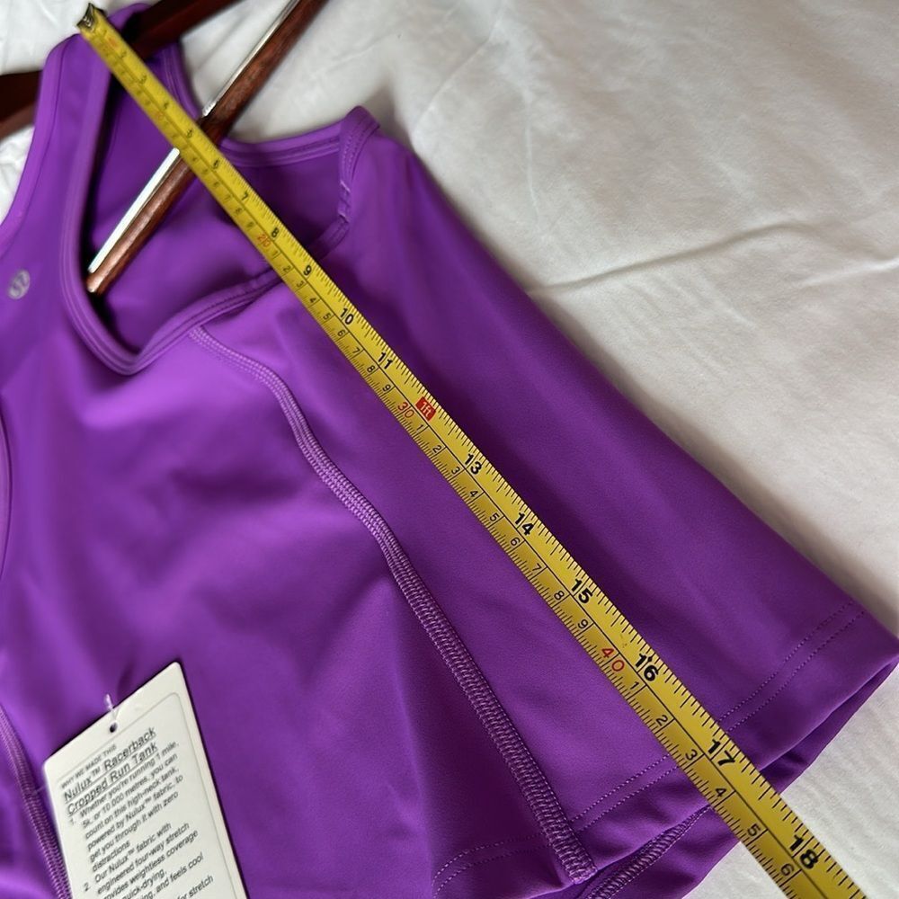 Lululemon NULUX RACERBACK CROPPED RUN TANK TOP size 4 MOONLIT MAGENTA NWT - Picture 6 of 6